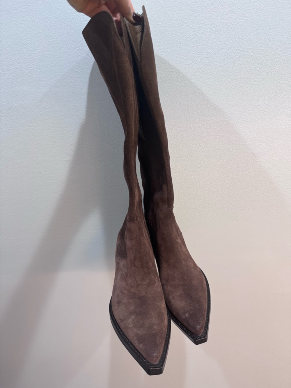 Dolce Vita Raj chocolate Suede Wide-Calf Boot - Picture 9 of 13